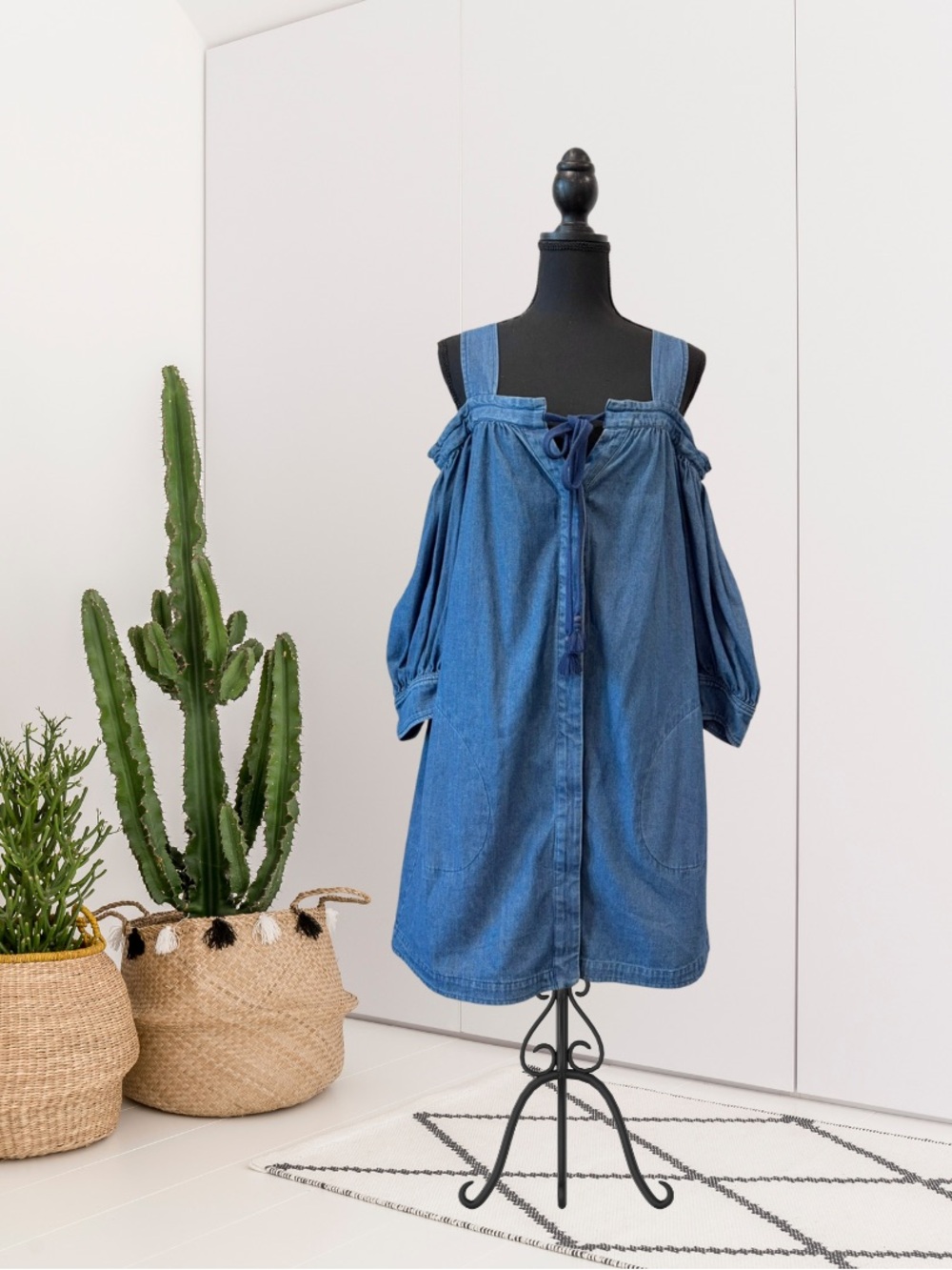 Plenty by Tracy Reese Off-The-Shoulder Denim Mini Dress